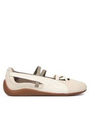 Puma Baleriny Speedcat Ballet LT Wns 408457 02 Kremowy. Białe balerinki damskie Puma, bez wzorów, ze skóry. Za 349.99 zł.