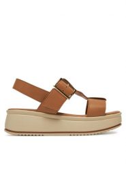 Lasocki Sandały ARC-4883-17 Brązowy. Brązowe sandały damskie Lasocki, bez wzorów, ze skóry, bez obcasa, na koturnie, bez zapięcia. Za 135.99 zł.