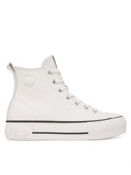 KARL LAGERFELD Trampki Kampus Max KL60456 Biały. Białe trampki damskie KARL LAGERFELD, bez wzorów, ze skóry, bez zapięcia. Za 749.99 zł.