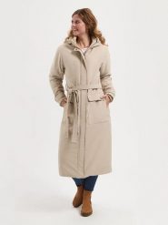 TRAVELIN' Płaszcz przejściowy w kolorze beżowym rozmiar: S. Brązowe płaszcze damskie Travelin', s, bez wzorów, z tkaniny, bez kaptura. Za 521.99 zł.