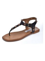 INUOVO Skórzane sandały w kolorze czarnym rozmiar: 37. Czarne sandały damskie Inuovo, bez wzorów, z otwartym noskiem, bez obcasa, bez zapięcia. Za 252.99 zł.