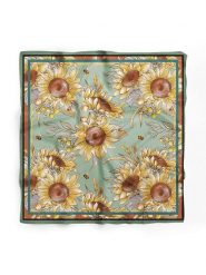 Lucky Bees Chusta w kolorze żółto-miętowym - 55 x 55 cm rozmiar: onesize. Zielone chusty damskie Lucky Bees, bez wzorów, z materiału. Za 56.79 zł.