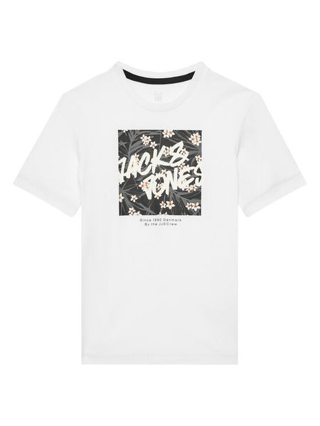 Jack & Jones Junior T-Shirt Hawaii 12269916 Biały Standard Fit. Białe t-shirty i koszulki chłopięce Jack & Jones Junior, bez wzorów, z bawełny, bez kołnierzyka, bez ramiączek. Za 39.99 zł.