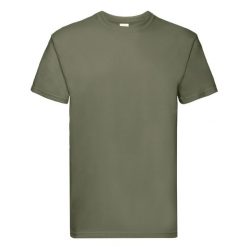 Koszulka Unisex Dla Dorosłych Super Premium. Zielone bluzki damskie Fruit of the Loom, xl, bez wzorów, sportowe, bez kołnierzyka, bez ramiączek. Za 50.99 zł.