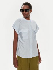 Tamaris Apparel Koszula Chofu TAW0554 Błękitny Regular Fit. Niebieskie koszule damskie Tamaris Apparel, bez wzorów, z wiskozy, bez kołnierzyka, bez ramiączek. Za 279.99 zł.