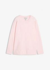 T-shirt z długim rękawem. Czerwone t-shirty damskie bonprix, bez wzorów, bez kołnierzyka. Za 62.99 zł.