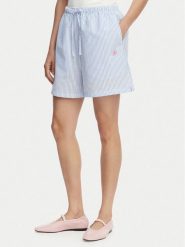 Tommy Hilfiger Szorty materiałowe Seersucker UW0UW06542 Niebieski Regular Fit. Niebieskie szorty damskie Tommy Hilfiger, bez wzorów, z materiału. Za 249.99 zł.