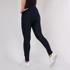 Damskie legginsy jeździeckie z pełną przyczepnością i kryształową kieszenią Mont. Niebieskie legginsy damskie MONTAR, s, bez wzorów, z elastanu. Za 431.00 zł.