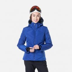 Kurtka narciarska damska Rossignol W Staci Pearly. Niebieskie kurtki sportowe damskie Rossignol, na zimę, m, bez wzorów, bez kaptura. Za 979.99 zł.