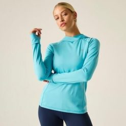 Damska bluza z kapturem Refresh Quick Dry Fleece. Niebieskie bluzy damskie Dare 2b, bez wzorów, z elastanu, z kapturem. Za 279.99 zł.