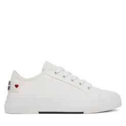 Trampki LOVE MOSCHINO. Białe trampki damskie Love Moschino, bez wzorów, bez zapięcia. Za 519.99 zł.