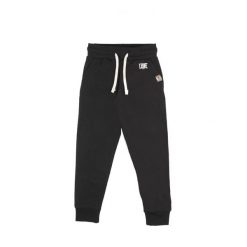 Spodnie dresowe z bawełna z kieszenie na czas wolny. Czarne spodnie dresowe damskie LEONE 1947 APPAREL, bez wzorów, z bawełny. W wyprzedaży za 96.83 zł.