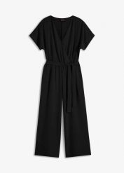Kombinezon z krótkim rękawem. Czerwone kombinezony damskie bonprix, bez wzorów, eleganckie, bez kołnierzyka, bez ramiączek, krótkie. Za 189.99 zł.