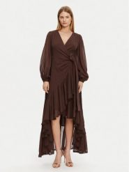 Guess Sukienka wieczorowa 5GGK53 7317A Brązowy Regular Fit. Brązowe sukienki damskie Guess, z aplikacjami, z bawełny, wizytowe, bez ramiączek. Za 1,319.00 zł.