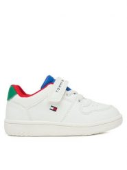 Tommy Hilfiger Sneakersy T1X9-34344-1355 M Biały. Białe buty sportowe chłopięce Tommy Hilfiger, ze skóry, bez zapięcia. Za 329.99 zł.