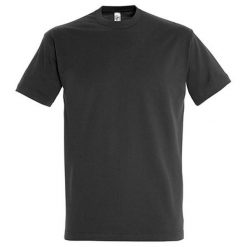 Koszulka Unisex Dla Dorosłych Z Bawełny Imperial Ringspun. Brązowe bluzki damskie SOL'S, s, bez wzorów, z bawełny, sportowe, bez kołnierzyka, bez ramiączek. Za 41.99 zł.