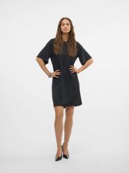 Vero Moda Sukienka w kolorze czarnym rozmiar: XL. Czarne sukienki damskie Vero Moda, bez wzorów, bez ramiączek. Za 79.03 zł.