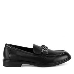 Mokasyny JENNY. Czarne mokasyny damskie Jenny, bez obcasa. Za 139.99 zł.