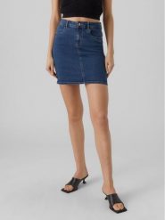 Vero Moda Spódnica jeansowa Luna 10279491 Niebieski Regular Fit. Niebieskie spódnice damskie Vero Moda, s, bez wzorów, z bawełny. Za 79.99 zł.