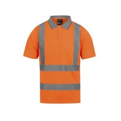 Koszulka polo o wysokiej widoczności Regatta. Brązowe bluzki damskie Regatta, bez wzorów, z materiału, sportowe, bez kołnierzyka, bez ramiączek. Za 84.99 zł.