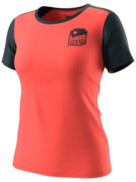 DYNAFIT Koszulka funkcyjna "TRANSALPER LIGHT" w kolorze pomarańczowo-czarnym rozmiar: L. Czarne koszulki damskie Dynafit, l, bez wzorów, z materiału, bez kołnierzyka, bez ramiączek. Za 96.14 zł.