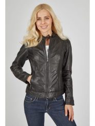 7eleven Skórzana kurtka w kolorze czarnym rozmiar: 46. Czarne kurtki damskie 7eleven, bez wzorów, ze skóry, bez kaptura. Za 434.99 zł.