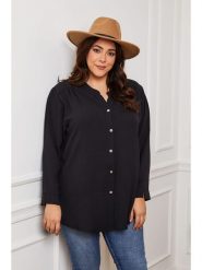 Plus Size Company Bluzka "British" w kolorze czarnym rozmiar: 38. Czarne bluzki damskie Plus Size Company, plus size, bez wzorów, klasyczne, bez kołnierzyka, plus size, bez ramiączek. Za 70.24 zł.