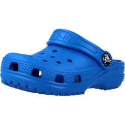 Sandały CROCS CLASSIC CLOG T Niebieski. Niebieskie sandały damskie Crocs, bez wzorów, z materiału, bez obcasa, bez zapięcia. Za 175.99 zł.