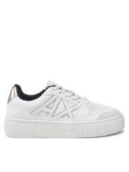 Armani Exchange Sneakersy XDX147 XV830 T782 Biały. Białe obuwie sportowe damskie Armani Exchange, ze skóry, bez zapięcia. Za 519.99 zł.