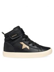 Geox Sneakersy J Gisli Girl J564NC 054AS C9BB5 M Czarny. Czarne buty sportowe dziewczęce Geox, ze skóry, bez zapięcia. Za 209.99 zł.