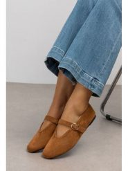 C'M Baleriny w kolorze karmelowym z psaskiem rozmiar: 37. Brązowe balerinki damskie C'M, bez wzorów. Za 169.95 zł.