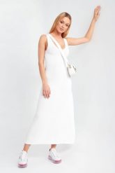 SUKIENKA EMPORIO ARMANI. Sukienki damskie Emporio Armani, bez wzorów, bez ramiączek. W wyprzedaży za 544.17 zł.