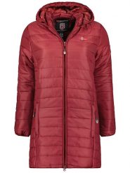 Geographical Norway Płaszcz pikowany "Atika" w kolorze bordowym rozmiar: S. Czerwone płaszcze damskie Geographical Norway, s, bez wzorów, bez kaptura. Za 176.91 zł.