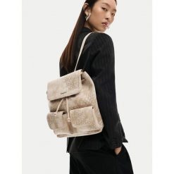 Plecak Desigual. Brązowe plecaki Desigual, bez wzorów. Za 379.99 zł.