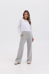 SPODNIE JESS SZARY MELANŻ M - Flawless. Szare rurki damskie Flawless, m, bez wzorów, z gumy. Za 319.00 zł.