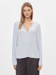 Tommy Hilfiger Bluzka WW0WW40529 Błękitny Relaxed Fit. Niebieskie bluzki damskie Tommy Hilfiger, bez wzorów, z wiskozy, bez kołnierzyka, bez ramiączek. Za 649.99 zł.