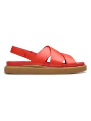 Clarks Skórzane sandały "Aristella Sun" w kolorze czerwonym rozmiar: 40. Czerwone sandały damskie Clarks, bez wzorów, z otwartym noskiem, bez obcasa, bez zapięcia. Za 245.38 zł.