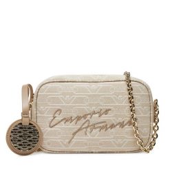 Torebka Emporio Armani. Brązowe torebki wieczorowe damskie Emporio Armani, bez wzorów, bez dodatków. Za 599.99 zł.