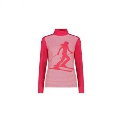 Bluza sportowa damska CMP 35L0406C839. Czerwone bluzy damskie CMP, l, bez wzorów, z elastanu, bez kaptura. Za 419.99 zł.
