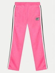 Guess Spodnie dresowe J4YQ12 KA6R4 Różowy Relaxed Fit. Czerwone spodnie dresowe dziewczęce Guess, z aplikacjami, z bawełny. Za 99.99 zł.