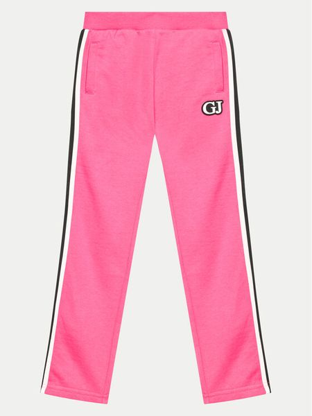 Guess Spodnie dresowe J4YQ12 KA6R4 Różowy Relaxed Fit. Czerwone spodnie dresowe dziewczęce Guess, z aplikacjami, z bawełny. Za 99.99 zł.