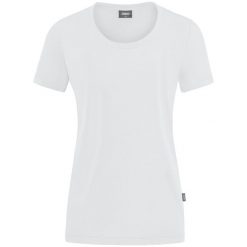 Koszulka Jako Organic Stretch. Białe bluzki damskie JAKO, bez wzorów, sportowe, bez kołnierzyka, bez ramiączek. Za 131.60 zł.