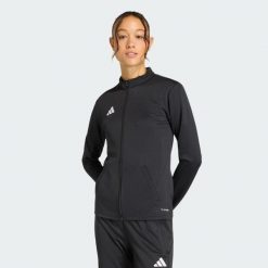 Bluza dresowa Entrada26. Białe bluzy damskie Adidas, bez wzorów, z dresówki, bez kaptura. Za 179.00 zł.
