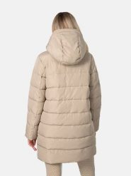 KARI TRAA Płaszcz pikowany "Linn" w kolorze szarobrązowym rozmiar: M. Brązowe płaszcze damskie Kari Traa, m, bez wzorów, bez kaptura. Za 572.37 zł.