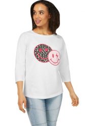 Heine Koszulka w kolorze białym rozmiar: 48. Białe koszulki damskie Heine, bez wzorów, z bawełny, bez kołnierzyka, bez ramiączek. Za 34.99 zł.