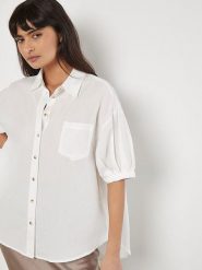 Apricot Koszula w kolorze białym rozmiar: XS. Białe koszule damskie Apricot, xs, bez wzorów, bez kołnierzyka, bez ramiączek. Za 78.99 zł.