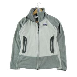 Second life - Kurtka polarowa szara dla kobiet - Jak nowy. Szare kurtki damskie Patagonia, bez wzorów, z polaru, bez kaptura. Za 266.45 zł.