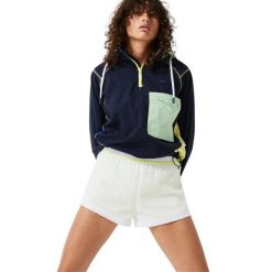 Spodenki damskie Lacoste. Białe spodenki sportowe damskie Lacoste, xs, z aplikacjami, z gumy, na fitness i siłownię. Za 237.00 zł.
