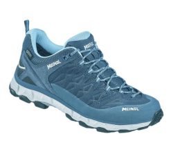 Buty damskie trailowe damskie Meindl Lite GTX. Niebieskie obuwie trekkingowe damskie MEINDL, z gore-texu, bez zapięcia. Za 993.00 zł.