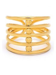 MOODE Pierścionek "Bérénice" rozmiar: onesize. Żółte pierścionki damskie MOODE, ze stali. Za 105.38 zł.